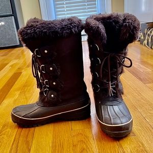 KHOMBU Arctic Snow Boots Shoe Size 6 Women Brown Boots